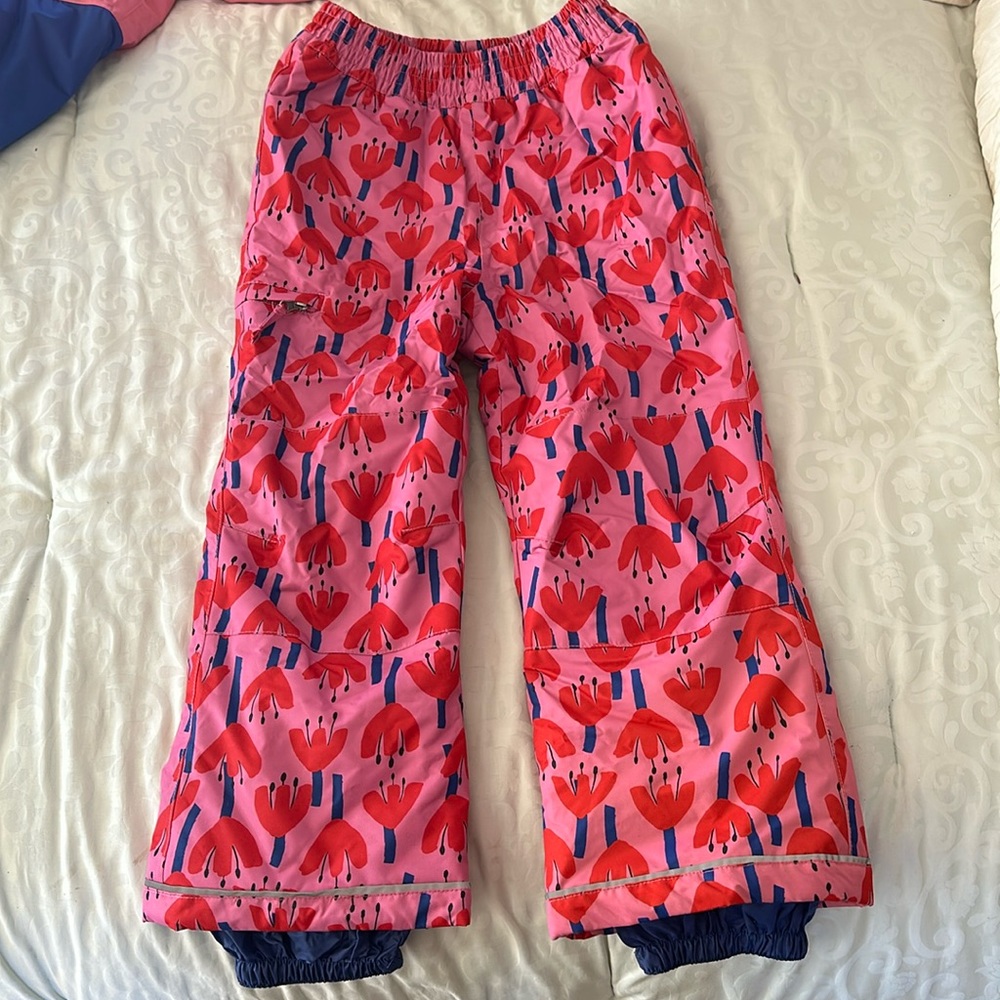 Girls waterproof insulated ski pants.